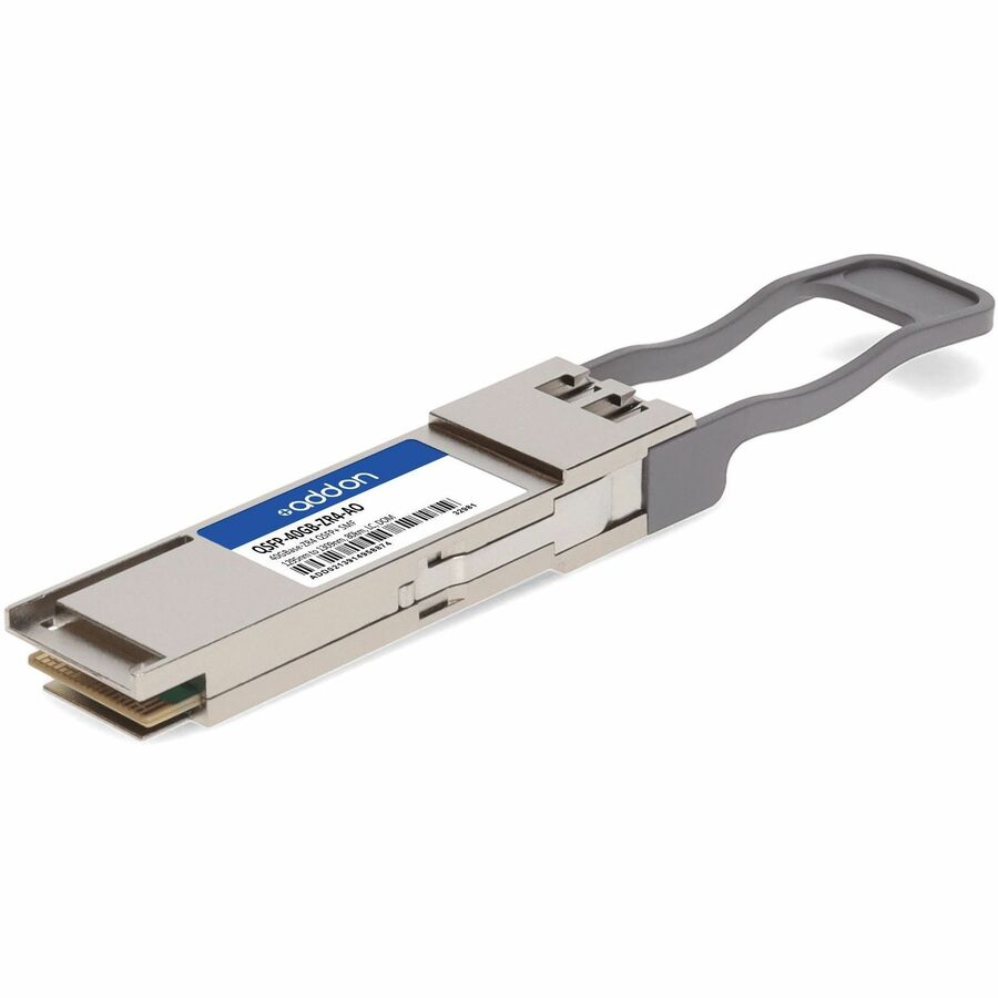 AddOn MSA and TAA 40GBase-ZR4 QSFP+ Transceiver (SMF, 1295nm to 1309nm, 80km, LC, DOM) QSFP-40GB-ZR4-AO