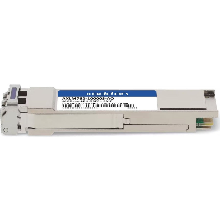 AddOn Netgear AXLM762-10000S Compatible TAA 40GBase-LR4 QSFP+ Transceiver (SMF, 1270nm to 1330nm, 10km, LC, DOM) AXLM762-10000S-AO