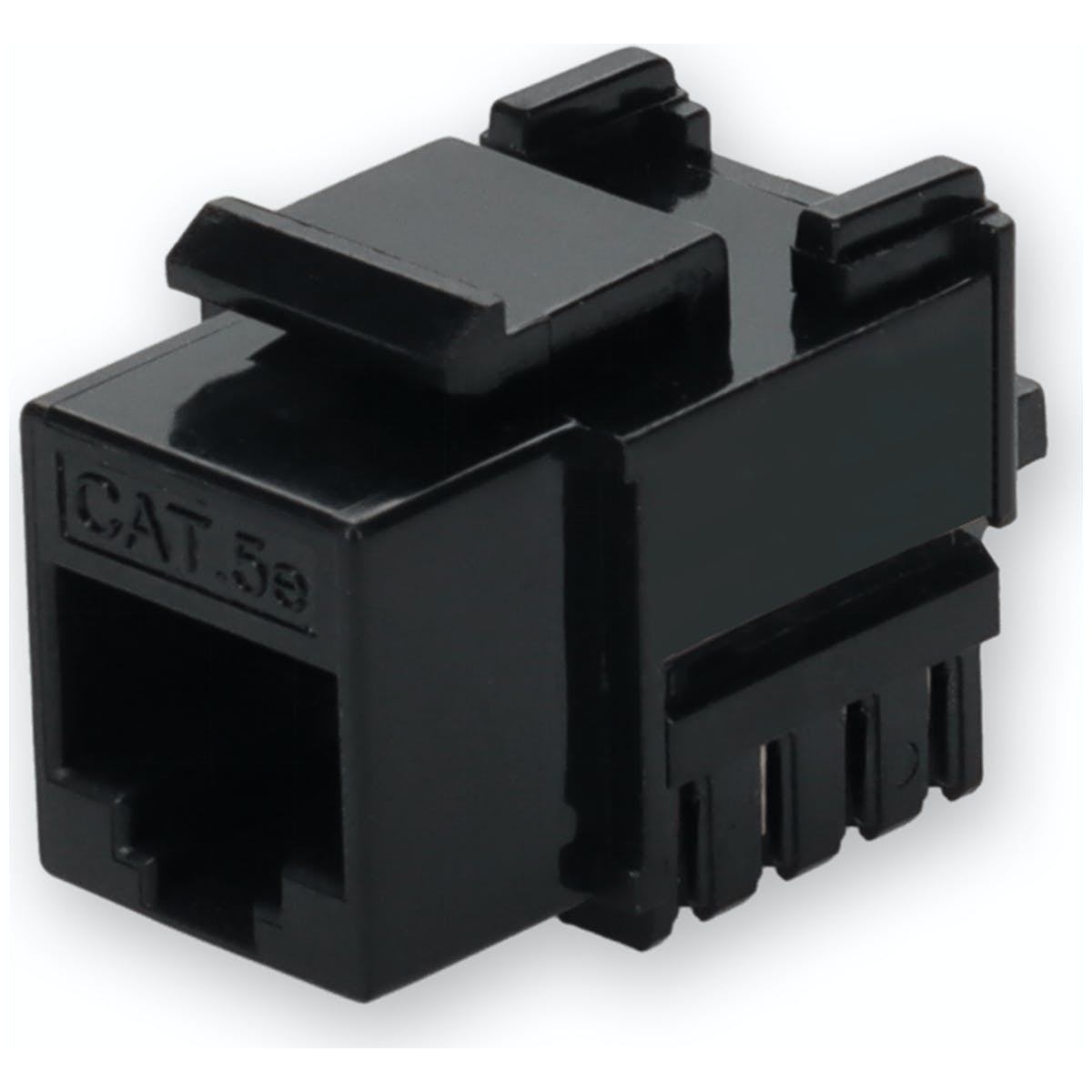 AddOn Non-Terminated to RJ-45 (Female) Black Cat5e UTP Copper Connector 90 Degree ADD-C5EUJK9D-BK