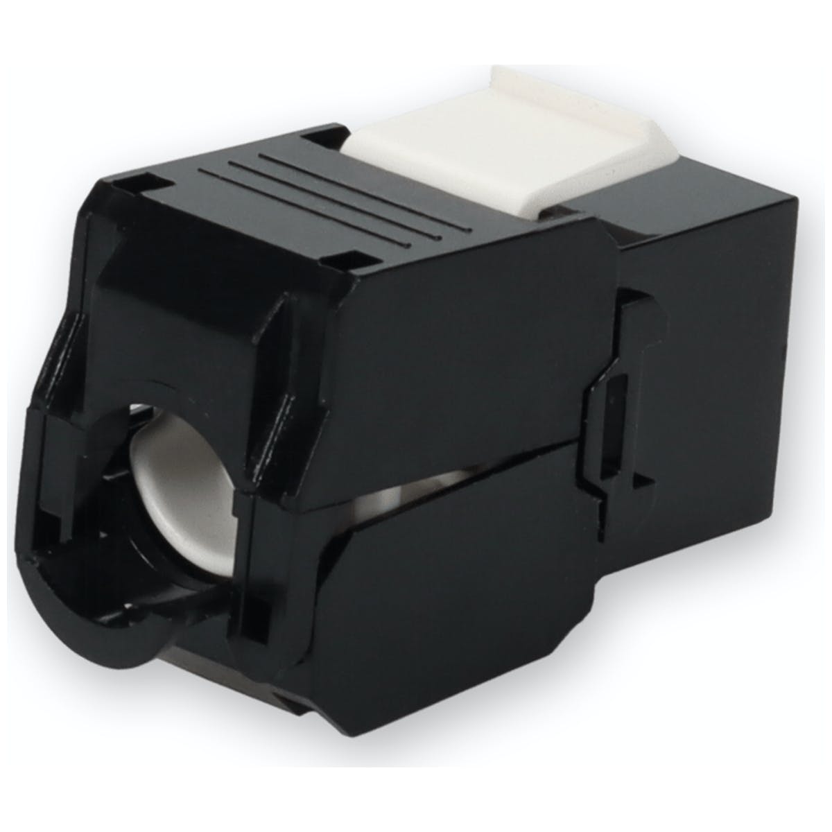 AddOn Non-Terminated to RJ-45 (Female) Black Cat6 UTP Copper Connector 180 Degree ADD-C6UJK1TL-BK