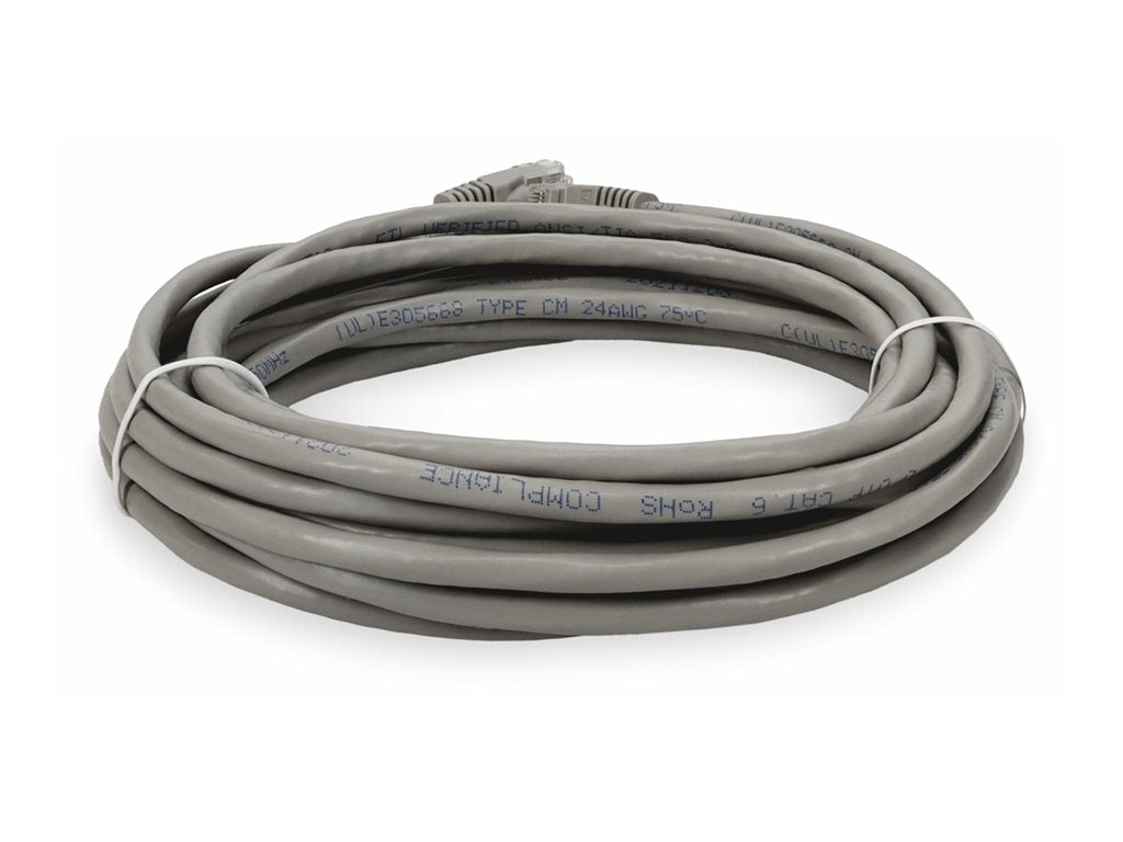 AddOn - Patch cable - RJ-45 (M) to RJ-45 (M) - 25 ft - UTP - CAT 6 - gray ADD-2-5FCAT6-GY