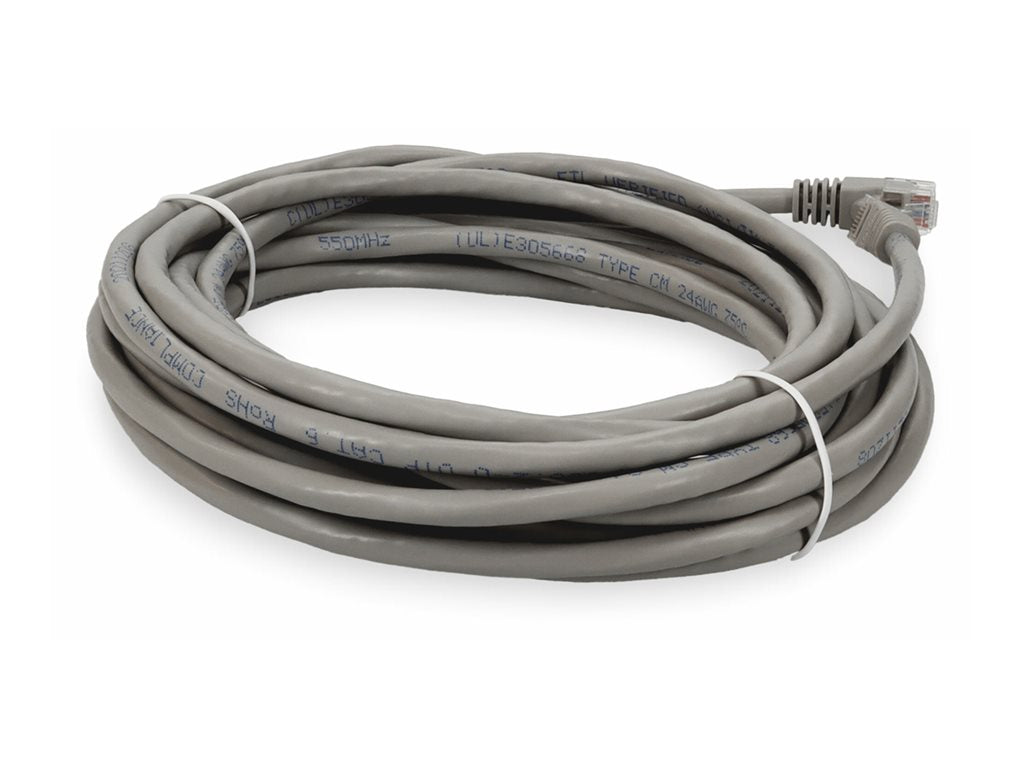 AddOn - Patch cable - RJ-45 (M) to RJ-45 (M) - 25 ft - UTP - CAT 6 - gray ADD-2-5FCAT6-GY