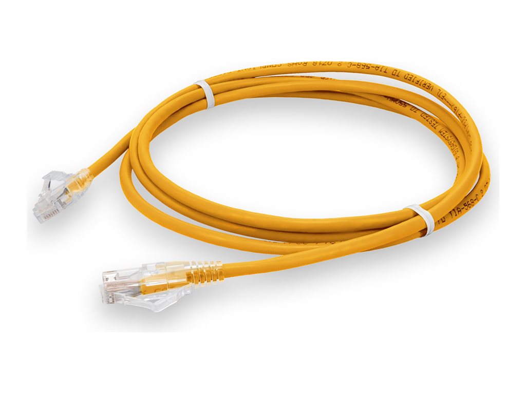 AddOn - Patch cable - RJ-45 (M) to RJ-45 (M) - 5 ft - UTP - CAT 6 - OFNP - plenum, snagless - yellow - for P/N: ADD-1000B-5TSW, ADD-5FCAT6P-YW