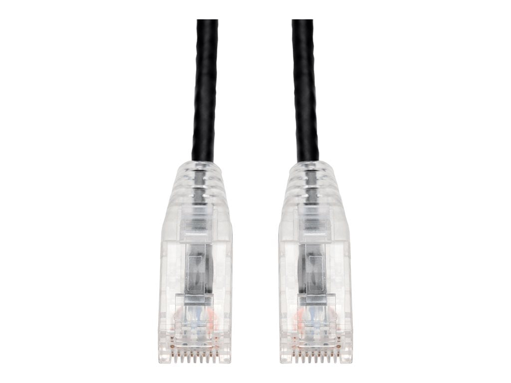 AddOn - Patch cable - RJ-45 (M) to RJ-45 (M) - 5.9 in - UTP - CAT 6 - snagless - black ADD-0-5FSLCAT6-BK