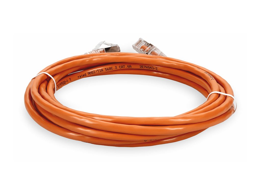 AddOn - Patch cable - RJ-45 (M) to RJ-45 (M) - 6 ft - STP - CAT 6a - snagless - orange ADD-6FCAT6AS-OE