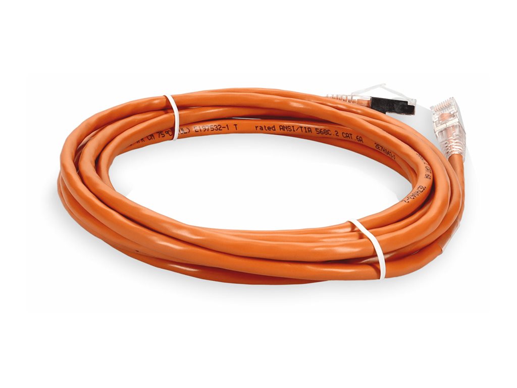AddOn - Patch cable - RJ-45 (M) to RJ-45 (M) - 6 ft - STP - CAT 6a - snagless - orange ADD-6FCAT6AS-OE