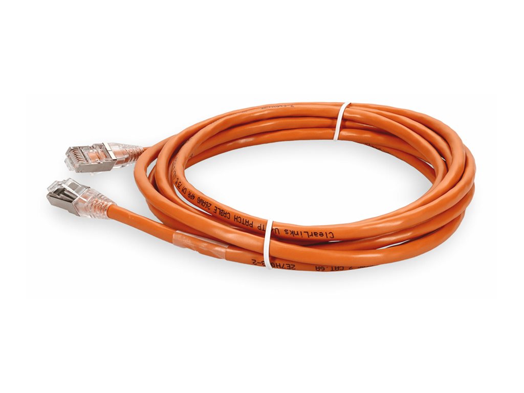 AddOn - Patch cable - RJ-45 (M) to RJ-45 (M) - 6 ft - STP - CAT 6a - snagless - orange ADD-6FCAT6AS-OE