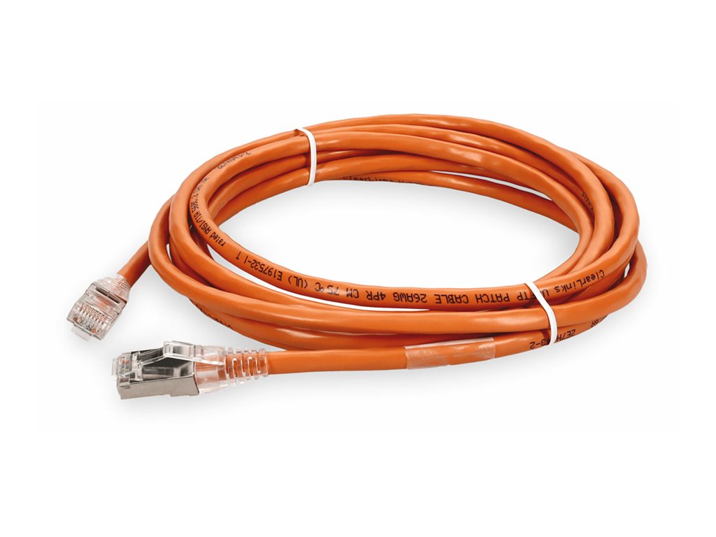 AddOn - Patch cable - RJ-45 (M) to RJ-45 (M) - 6 ft - STP - CAT 6a - snagless - orange ADD-6FCAT6AS-OE