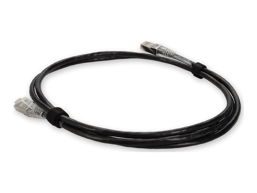 AddOn - Patch cable - RJ-45 (M) to RJ-45 (M) - 6 ft - UTP - CAT 6a - molded, snagless - black ADD-6FSLCAT6A-BK