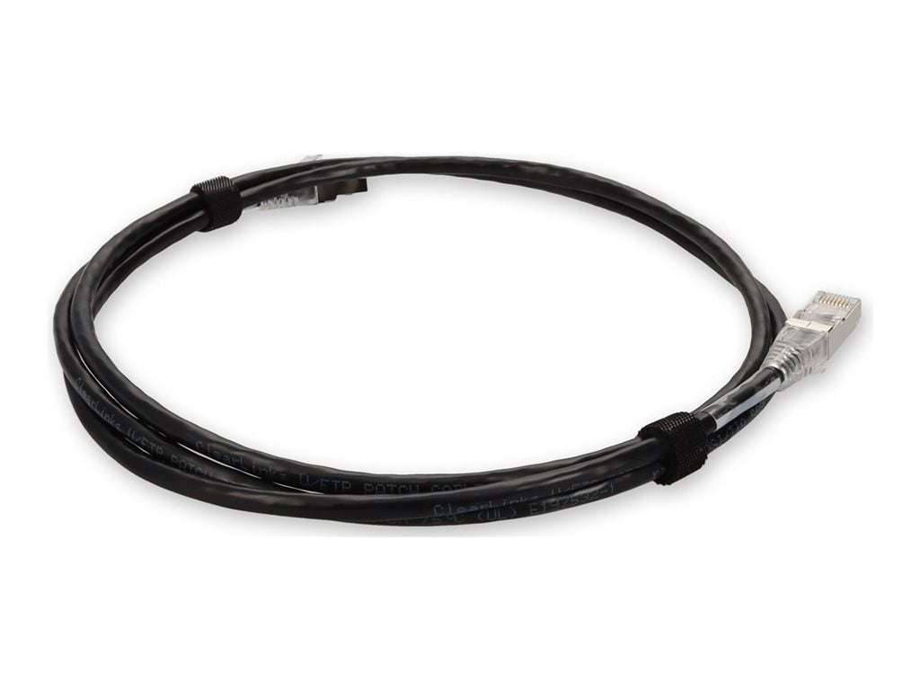 AddOn - Patch cable - RJ-45 (M) to RJ-45 (M) - 6 ft - UTP - CAT 6a - molded, snagless - black ADD-6FSLCAT6A-BK