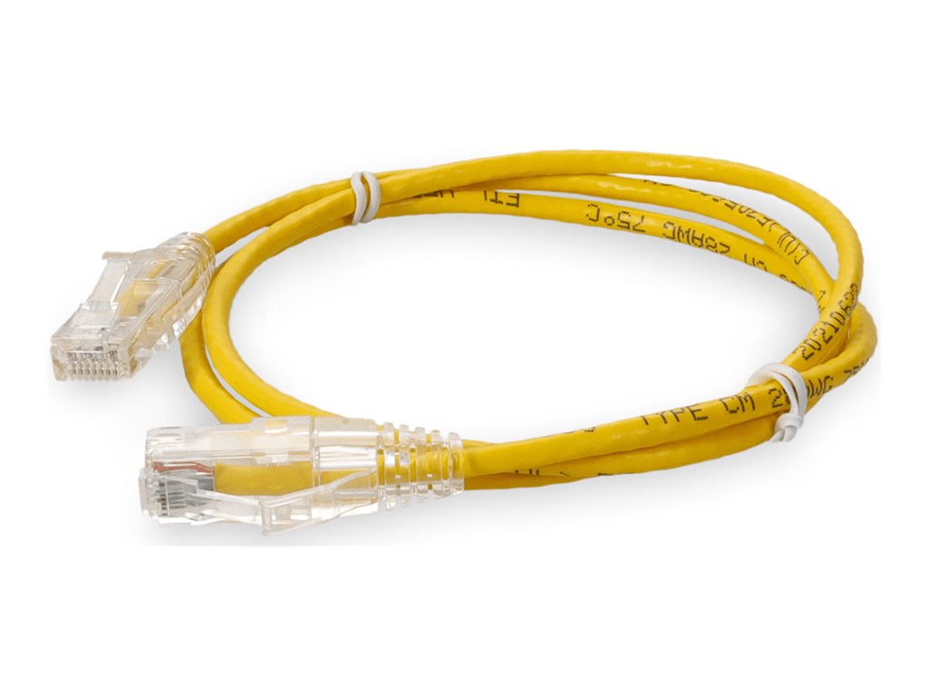 AddOn - Patch cable - RJ-45 (M) to RJ-45 (M) - 8 ft - UTP - CAT 6 - snagless - yellow ADD-8FSLCAT6-YW