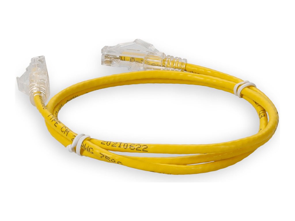 AddOn - Patch cable - RJ-45 (M) to RJ-45 (M) - 8 ft - UTP - CAT 6 - snagless - yellow ADD-8FSLCAT6-YW