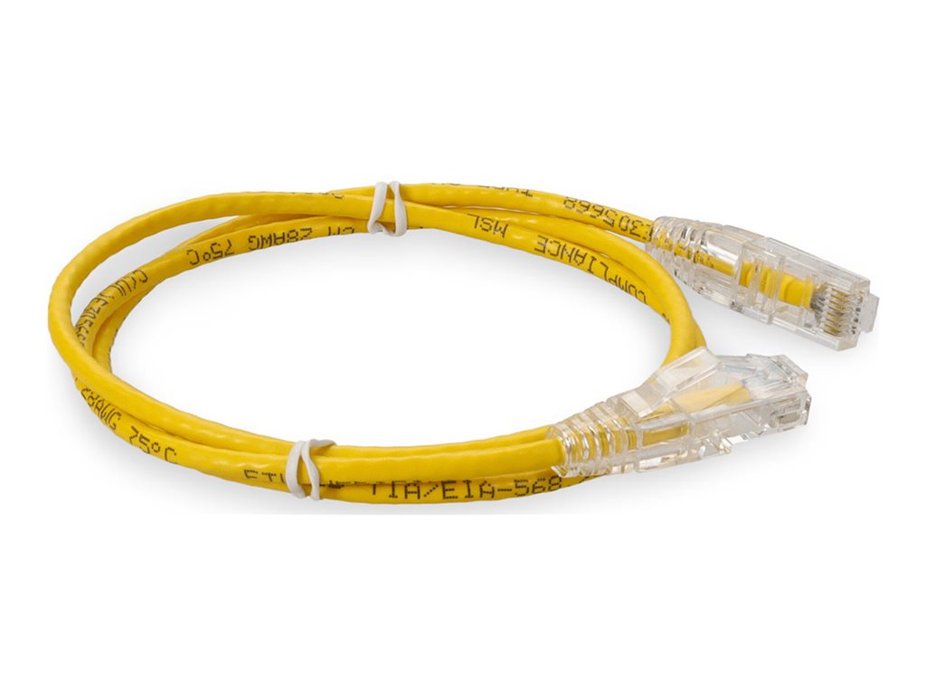 AddOn - Patch cable - RJ-45 (M) to RJ-45 (M) - 8 ft - UTP - CAT 6 - snagless - yellow ADD-8FSLCAT6-YW