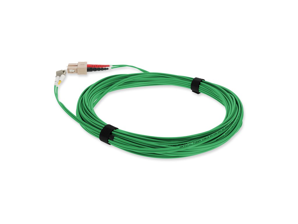 AddOn - Patch cable - TAA Compliant - LC/PC multi-mode (M) to SC/PC multi-mode (M) - 10 m - fiber optic - duplex - 50 / 125 micron ADD-SC-LC-10M5OM4-GN-TAA