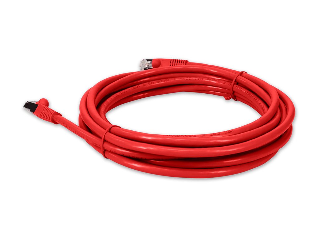 AddOn - Patch cable - TAA Compliant - RJ-45 (M) to RJ-45 (M) - 25 ft - STP - CAT 6 - red ADD-25FCAT6S-RD-TAA
