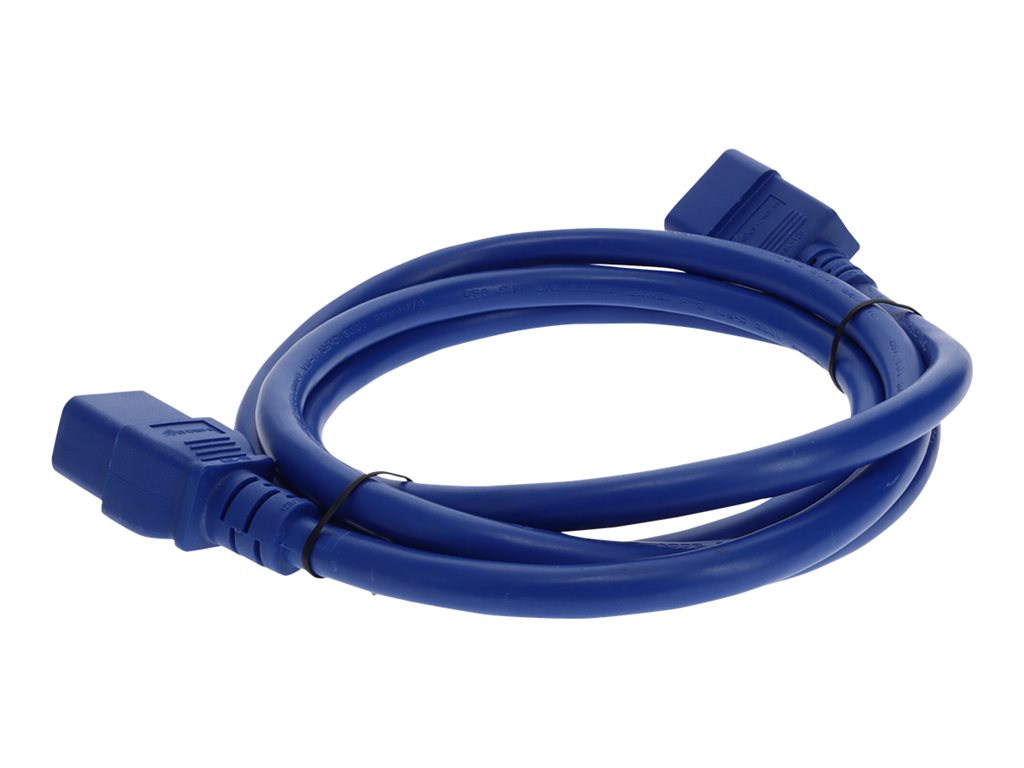 AddOn - Power extension cable - TAA Compliant - IEC 60320 C20 to IEC 60320 C19 - AC 100-250 V - 6 ft - blue