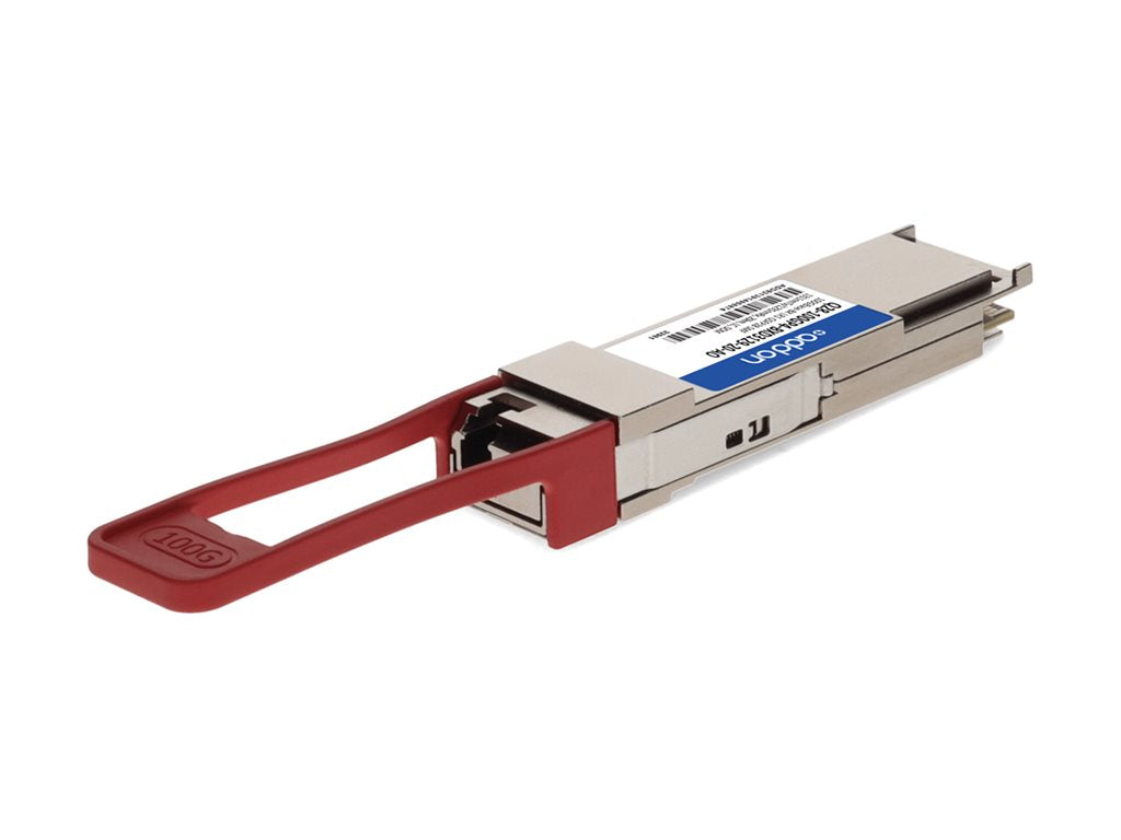 AddOn - QSFP28 transceiver module - 100GbE - 100GBase-BX - LC single-mode - up to 12.4 miles - 1331 (TX) / 1271 (RX) nm - TAA Q28-100GP4-BXD3129-20-AO