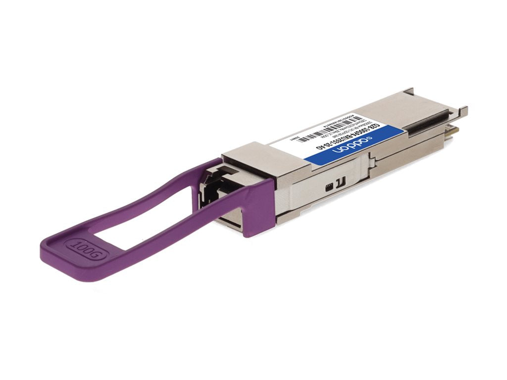 AddOn - QSFP28 transceiver module - 100GbE - 100GBase-BX LR1 - LC single-mode - up to 12.4 miles - 1291 (TX) / 1311 (RX) nm - Q28-100GP4-BXU2931-20-AO