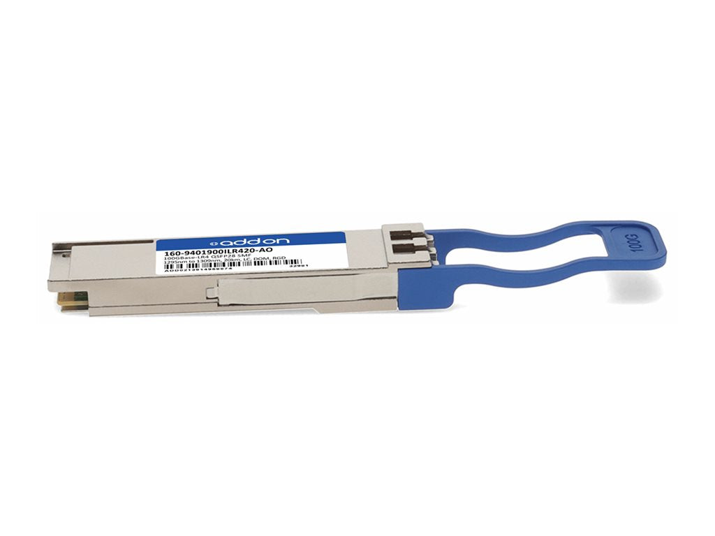 AddOn - QSFP28 transceiver module (equivalent to: Ciena 160-9401-900-I-LR4-20) - 100GbE - 100GBase-LR4 - LC single-mode - up 160-9401-900-I-LR4-20-AO