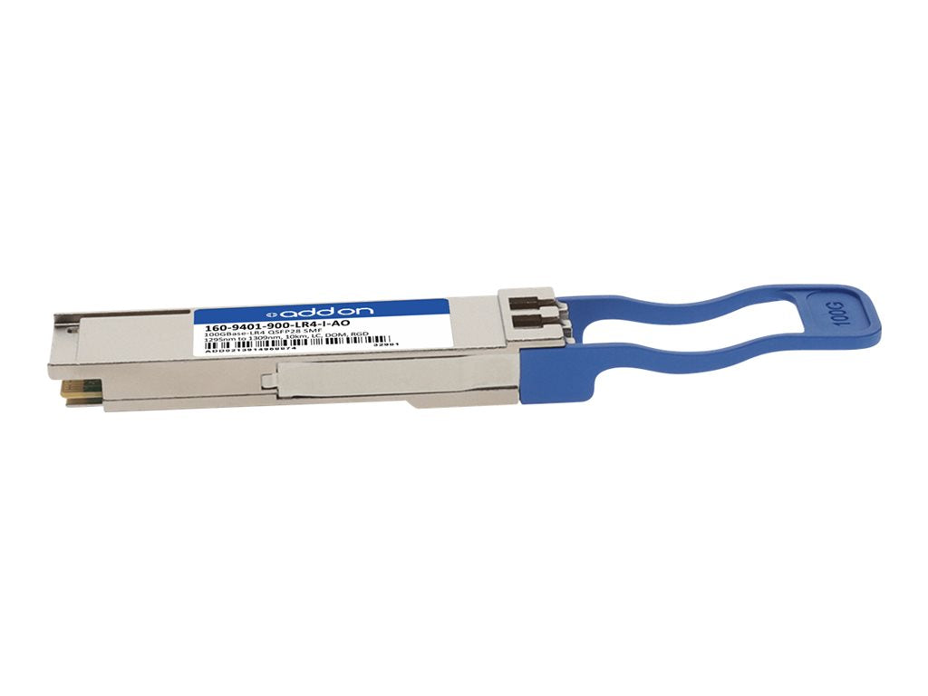 AddOn - QSFP28 transceiver module (equivalent to: Ciena 160-9401-900-LR4-I) - 100GbE - 100GBase-LR4 - LC single-mode - up to 160-9401-900-LR4-I-AO