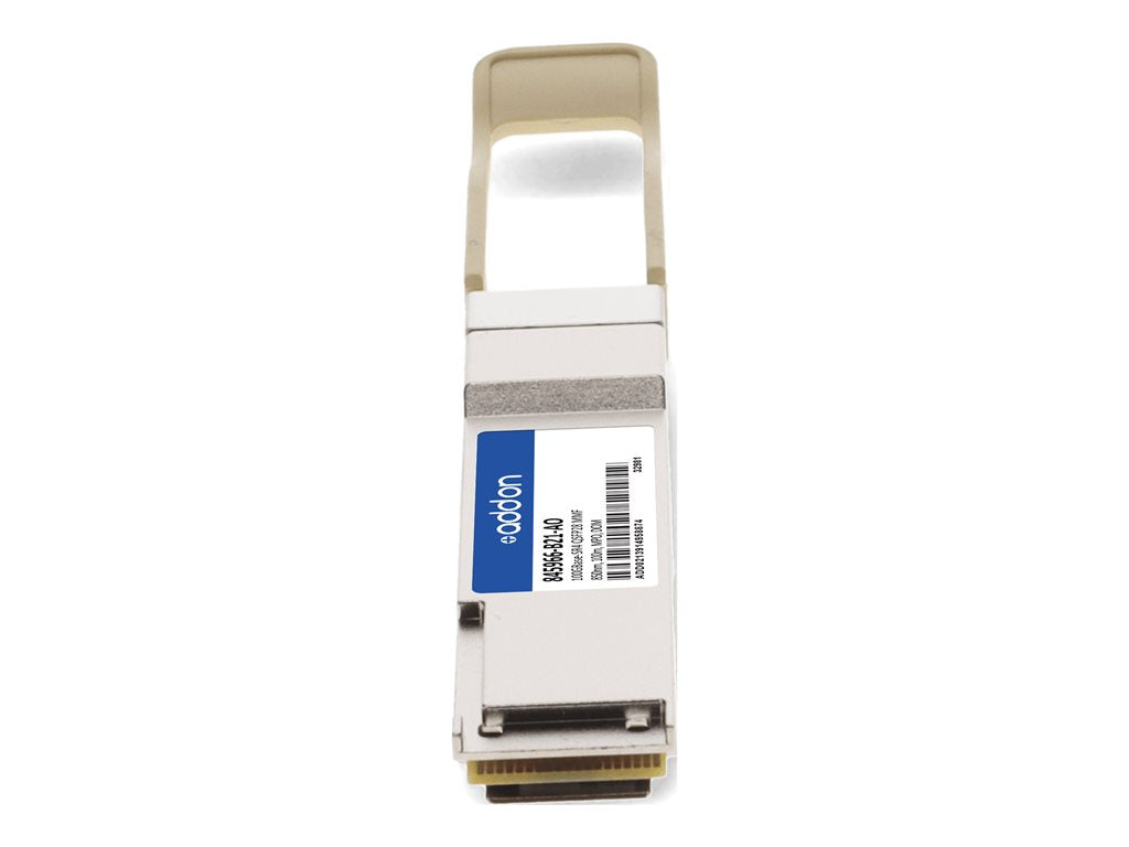 AddOn - QSFP28 transceiver module (equivalent to: HP 845966-B21) - 100GbE - 100GBase-SR4 - MPO multi-mode - up to 328 ft - 850 845966-B21-AO