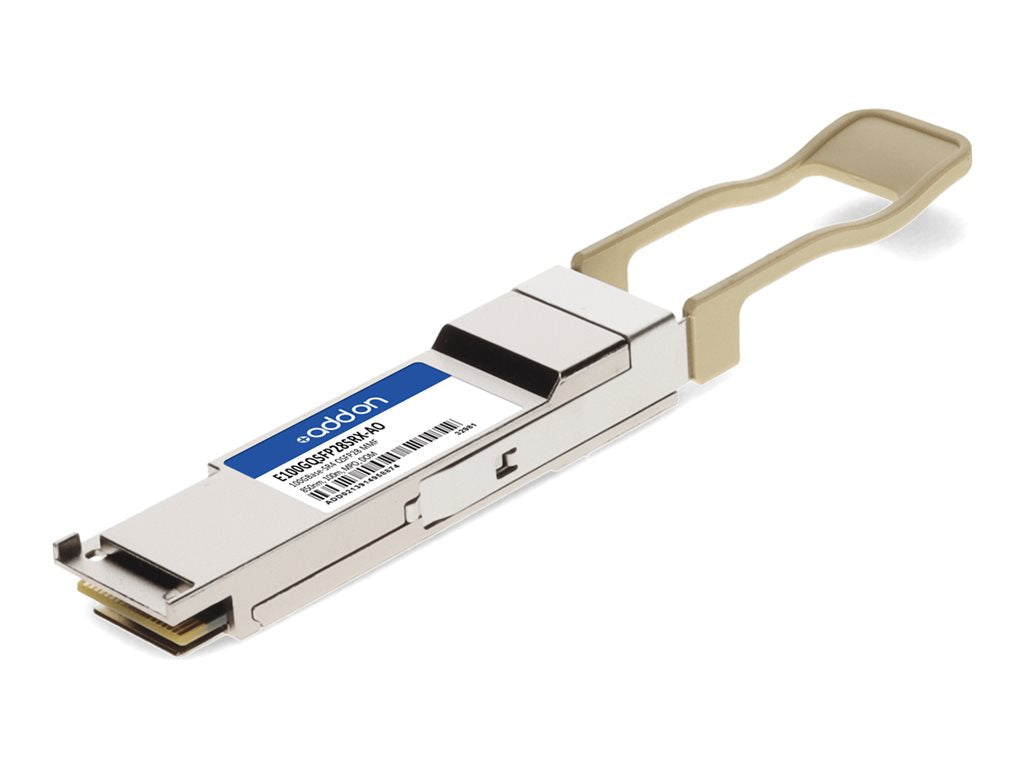 AddOn - QSFP28 transceiver module (equivalent to: Intel E100GQSFP28SRX) - 100GbE - 100GBase-SR - MPO multi-mode - up to 328 ft E100GQSFP28SRX-AO