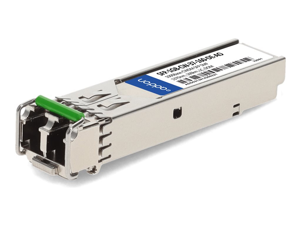 AddOn - SFP (mini-GBIC) transceiver module - 1GbE - 1000Base-CWDM - LC single-mode - up to 99.4 miles - 1370 nm - TAA Compliant SFP-1GB-CW-37-160-DE-AO