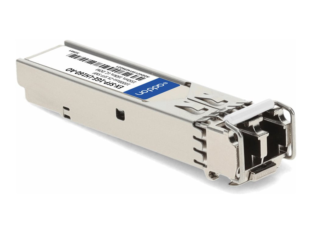 AddOn - SFP (mini-GBIC) transceiver module (equivalent to: Juniper Networks EX-SFP-1GE-LH160) - 1GbE - 1000Base-ZX - LC