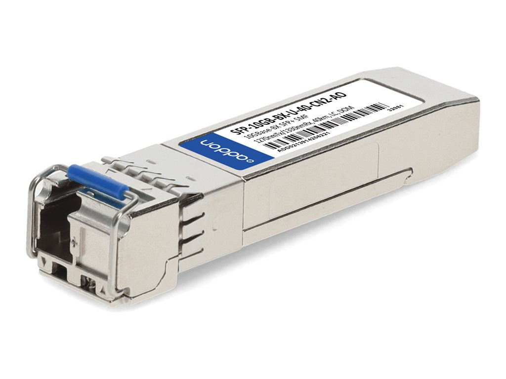 AddOn - SFP+ transceiver module - 10GbE - 10GBase-BX - LC single-mode - up to 24.9 miles - 1270 (TX) / 1330 (RX) nm - TAA Compliant SFP-10GB-BX-U-40-CN2-AO