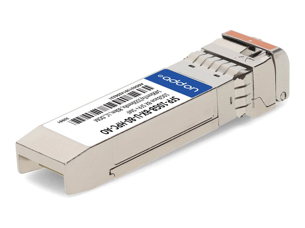 AddOn - SFP+ transceiver module - 10GbE - 10GBase-BX - LC single-mode - up to 49.7 miles - 1490 (TX) / 1550 (RX) nm - TAA Compliant SFP-10GB-BX-U-80-HPC-AO