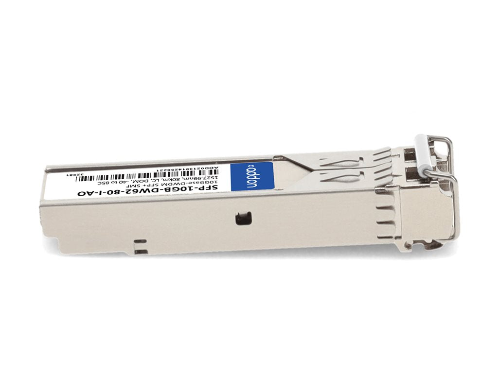 AddOn - SFP+ transceiver module - 10GbE - 10GBase-DWDM - LC single-mode - up to 49.7 miles - channel: 62 - 1527.99 nm - TAA Compliant SFP-10GB-DW62-80-I-AO