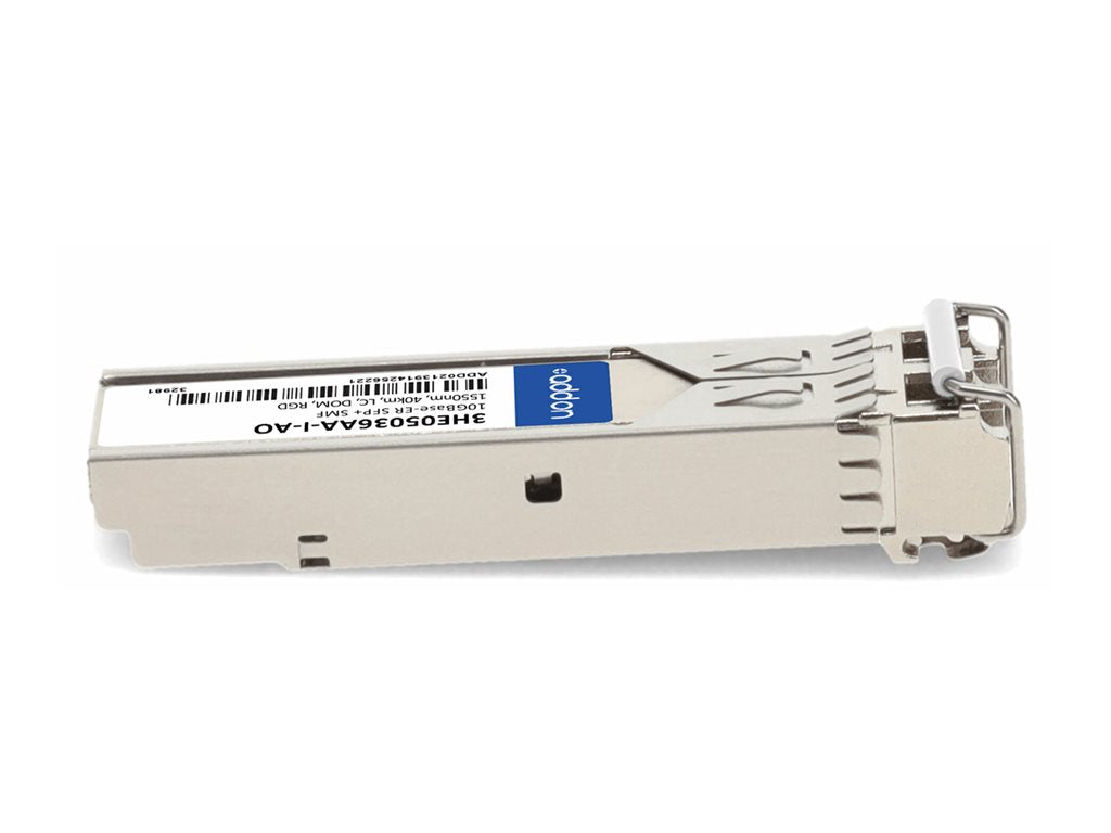 AddOn - SFP+ transceiver module - 10GbE - 10GBase-ER - LC single-mode - up to 24.9 miles - 1550 nm - TAA Compliant 3HE05036AA-I-AO