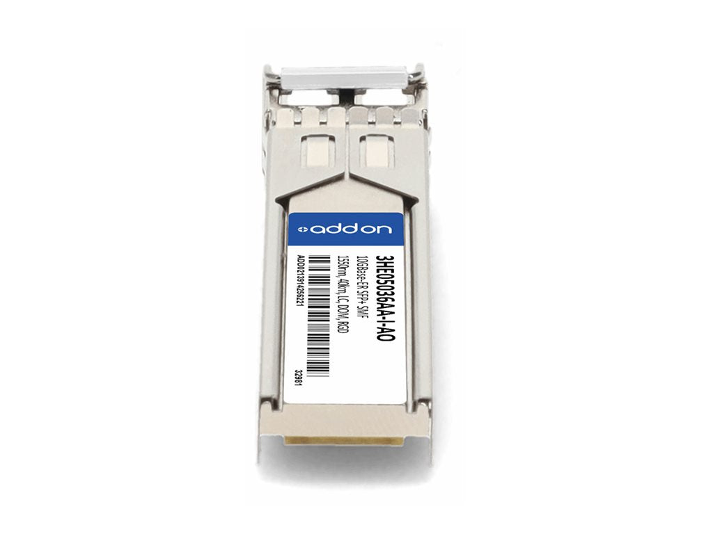 AddOn - SFP+ transceiver module - 10GbE - 10GBase-ER - LC single-mode - up to 24.9 miles - 1550 nm - TAA Compliant 3HE05036AA-I-AO