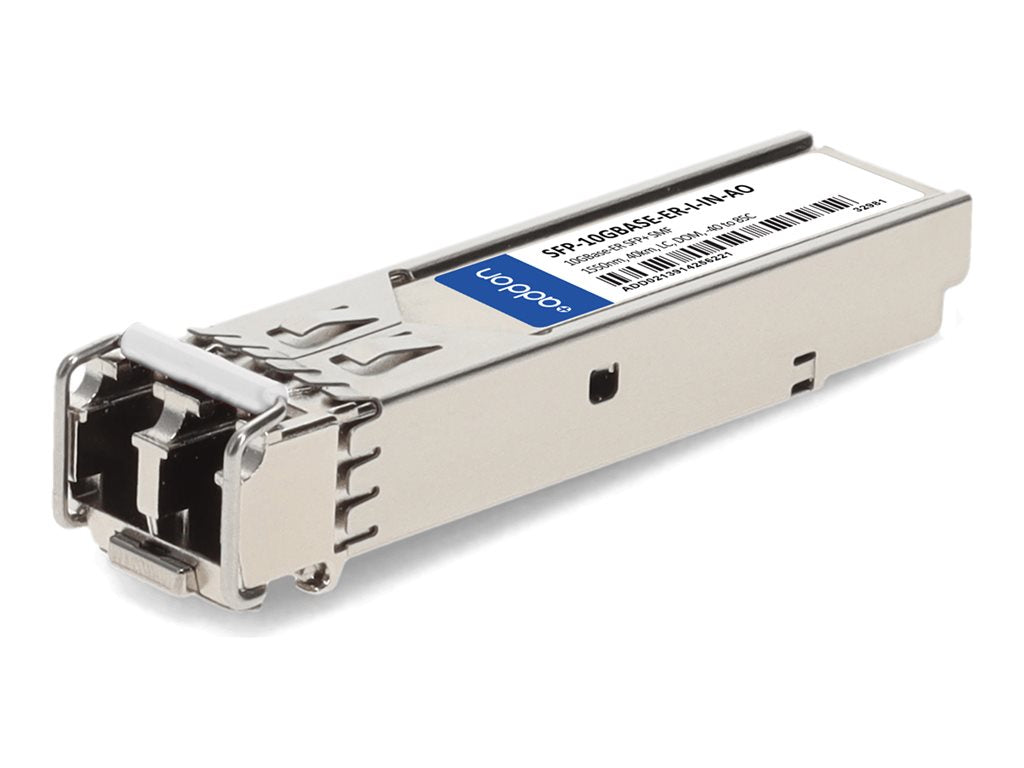 AddOn - SFP+ transceiver module - 10GbE - 10GBase-ER - LC single-mode - up to 24.9 miles - 1550 nm - TAA Compliant SFP-10GBASE-ER-I-IN-AO