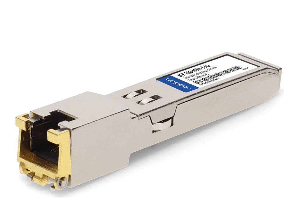 AddOn - SFP+ transceiver module (equivalent to: Arista Networks SFP-10G-MRA-T) - 10GbE - over copper - 1000Base-TX, 100Base-TX, SFP-10G-MRA-T-AO