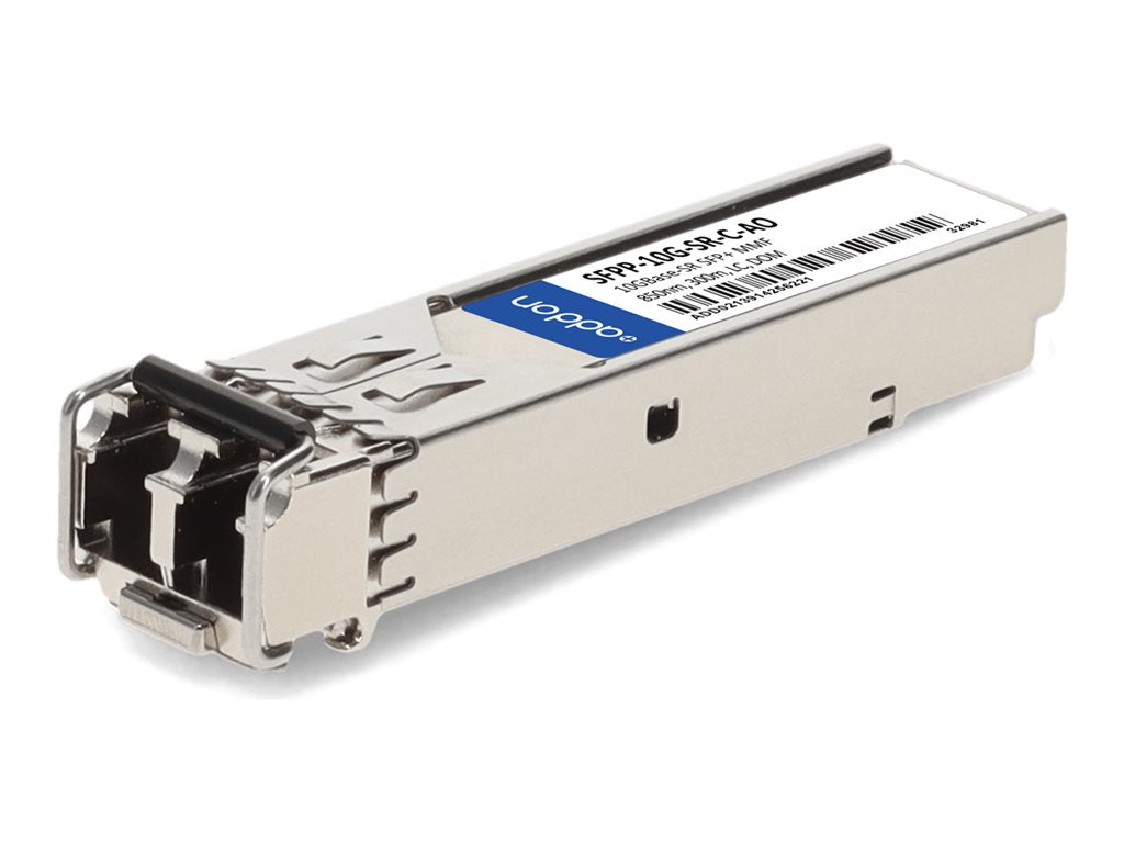 AddOn - SFP+ transceiver module (equivalent to: Juniper Networks SFPP-10G-SR-C) - 10GbE - 10GBase-SR - LC multi-mode - up to SFPP-10G-SR-C-AO