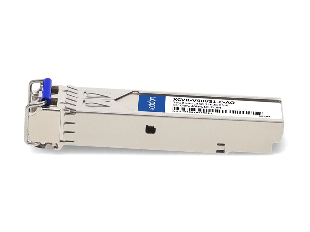 AddOn - SFP28 transceiver module - 25GbE - 25GBase-ER - LC single-mode - up to 24.9 miles - 1310 nm - TAA Compliant