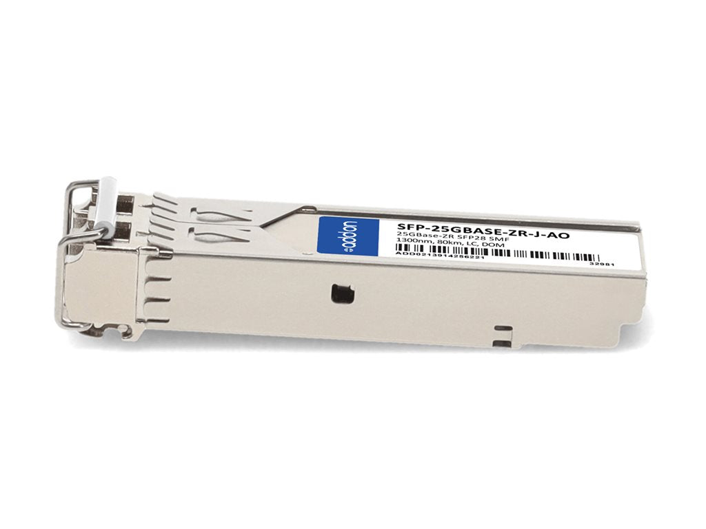 AddOn - SFP28 transceiver module - 2.5GbE - 25GBase-ZR - LC single-mode - up to 49.7 miles - 1300 nm - TAA Compliant SFP-25GBASE-ZR-J-AO