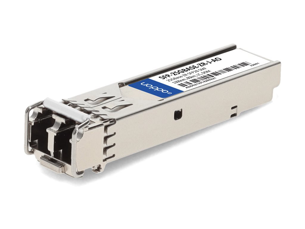 AddOn - SFP28 transceiver module - 2.5GbE - 25GBase-ZR - LC single-mode - up to 49.7 miles - 1300 nm - TAA Compliant SFP-25GBASE-ZR-J-AO