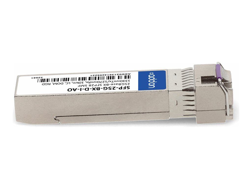 AddOn - SFP28 transceiver module (equivalent to: Cisco SFP-25G-BX-D-I) - 25GbE - 25GBase-BX-D - LC single-mode - up to 6.2 miles SFP-25G-BX-D-I-AO