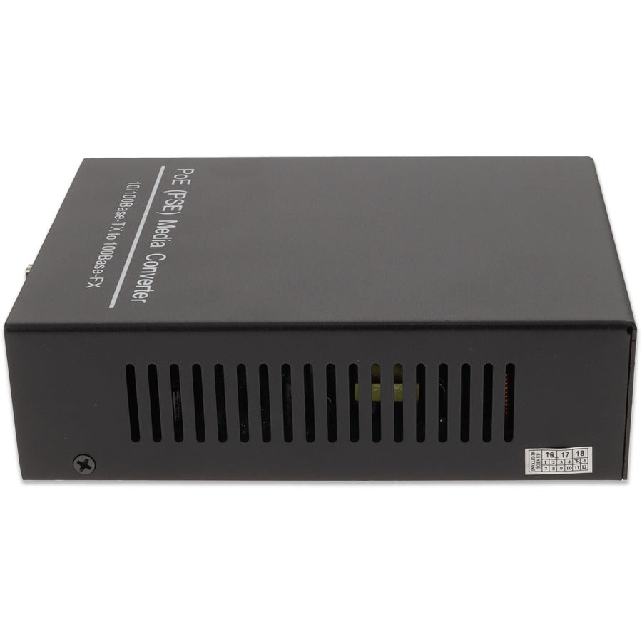 Addon 10/100Base-Tx(Rj-45) To 100Base-Bxd(St) Bidi Smf 1550Nm/1310Nm 20Km Poe Media Converter