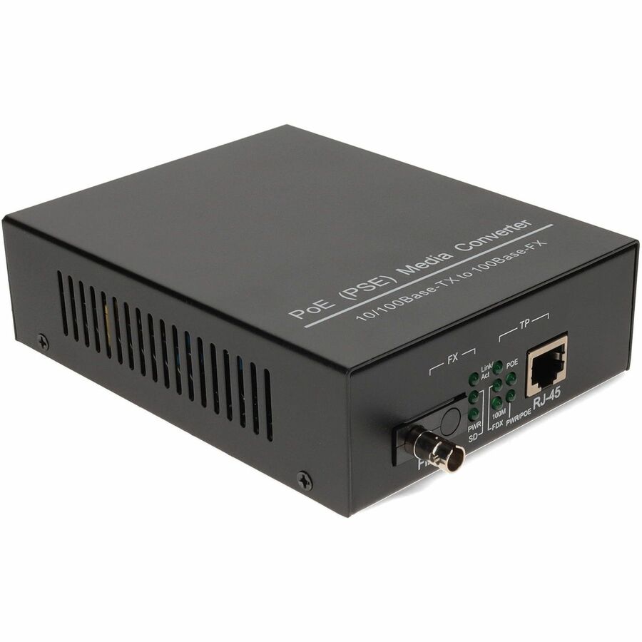 Addon 10/100Base-Tx(Rj-45) To 100Base-Bxu(St) Bidi Smf 1310Nm/1550Nm 20Km Poe Media Converter