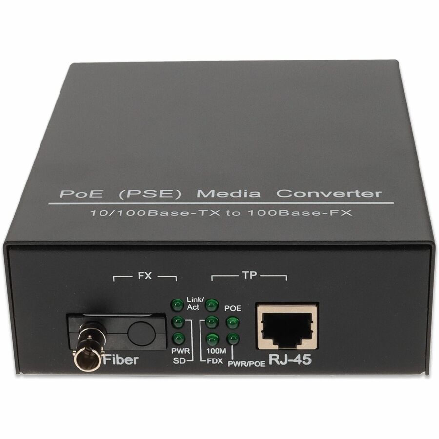 Addon 10/100Base-Tx(Rj-45) To 100Base-Bxu(St) Bidi Smf 1310Nm/1550Nm 20Km Poe Media Converter