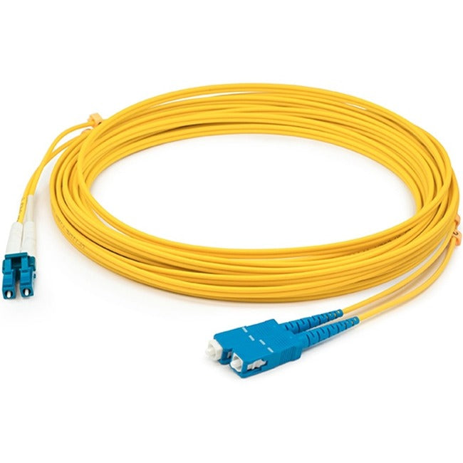 Addon 1.5M Lc (Male) To Sc (Male) Os2 Straight Yellow Duplex Fiber Ofnr (Riser-R