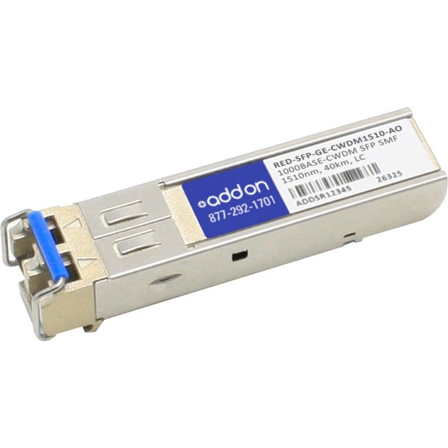 AddOn Redback RED-SFP-GE-CWDM1510 Compatible TAA Compliant 1000Base-CWDM SFP Transceiver (SMF, 1510nm, 40km, LC) RED-SFP-GE-CWDM1510-AO