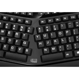 Adesso 2.4Ghz Wireless Ergonomic Touchpad Keyboard