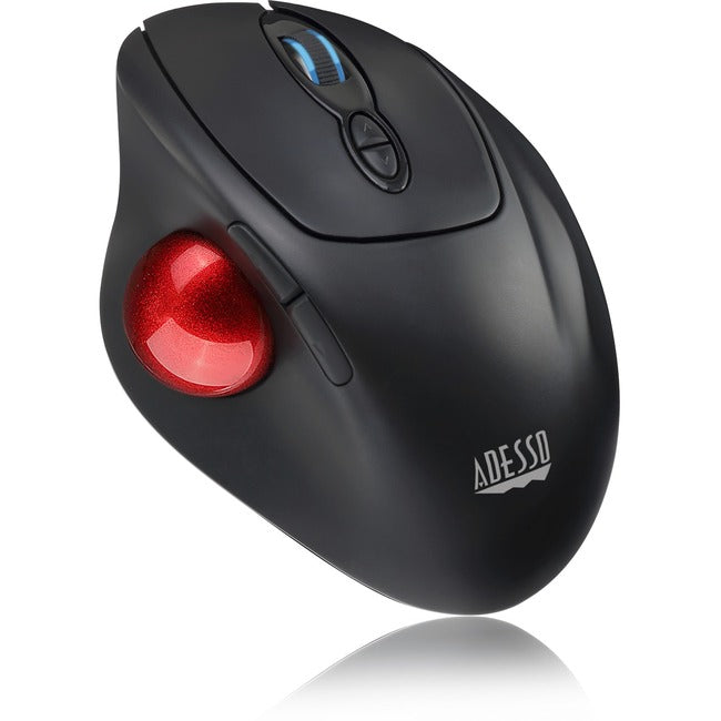 Adesso 2.4Ghz Wireless Programmable Ergonomic Trackball Mouse, With Detachable 1