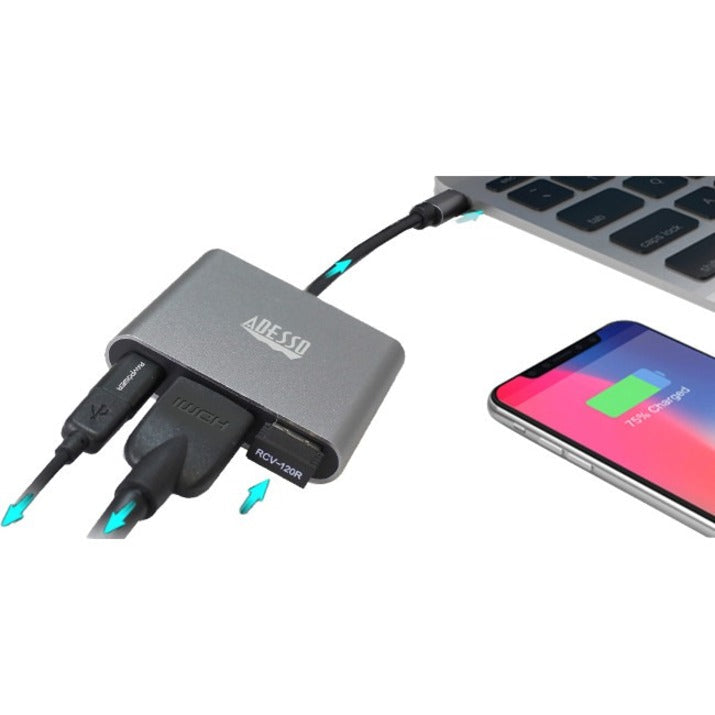 Adesso 3-IN-1 USB-C Multi-Port Docking Station (TAA Compliant) AUH-4010
