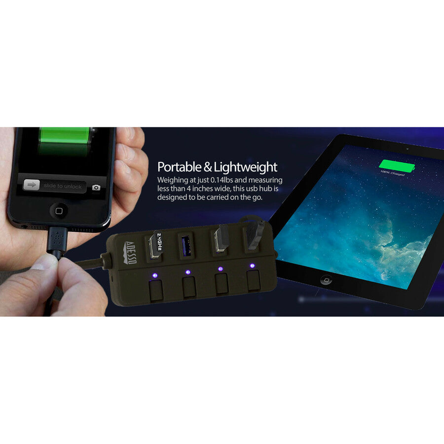 Adesso 4-ports USB 3.0 Hub AUH-3040