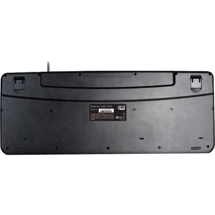 Adesso Akb-132 - Spill-Resistant Multimedia Desktop Keyboard (Ps/2)